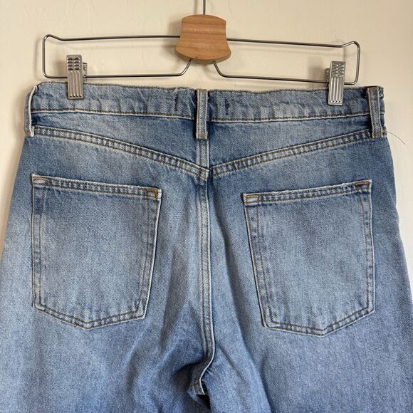 We The Free Vixen Cigarette Straight High Waisted Light Blue Distressed Jeans 30 - Picture 10 of 11